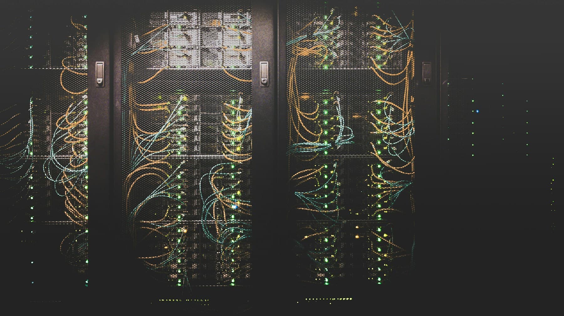 Server rack infrastructure photography